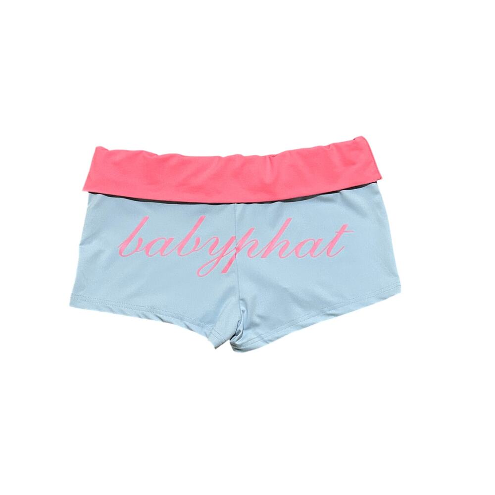 baby phat x SHEIN Athletic Shorts Pink Blue Logo NWT Women's Medium